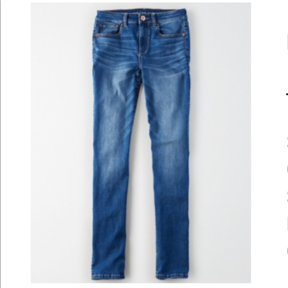 American Eagle high waisted skinny jeans.